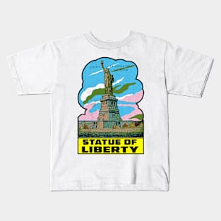 Statue Of Liberty New York National Monument Vintage Travel Kids T-Shirt